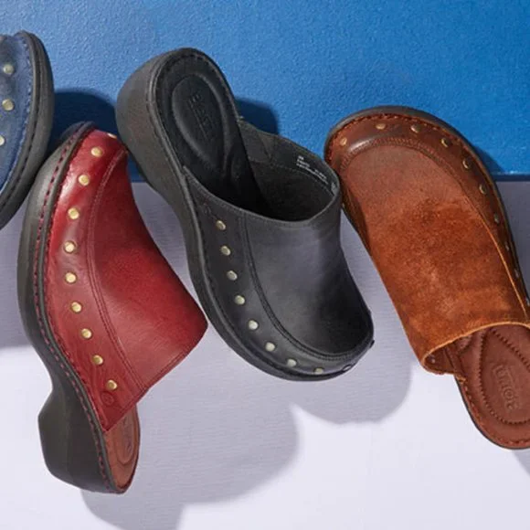 Born Majesty Suede Studded Clogs